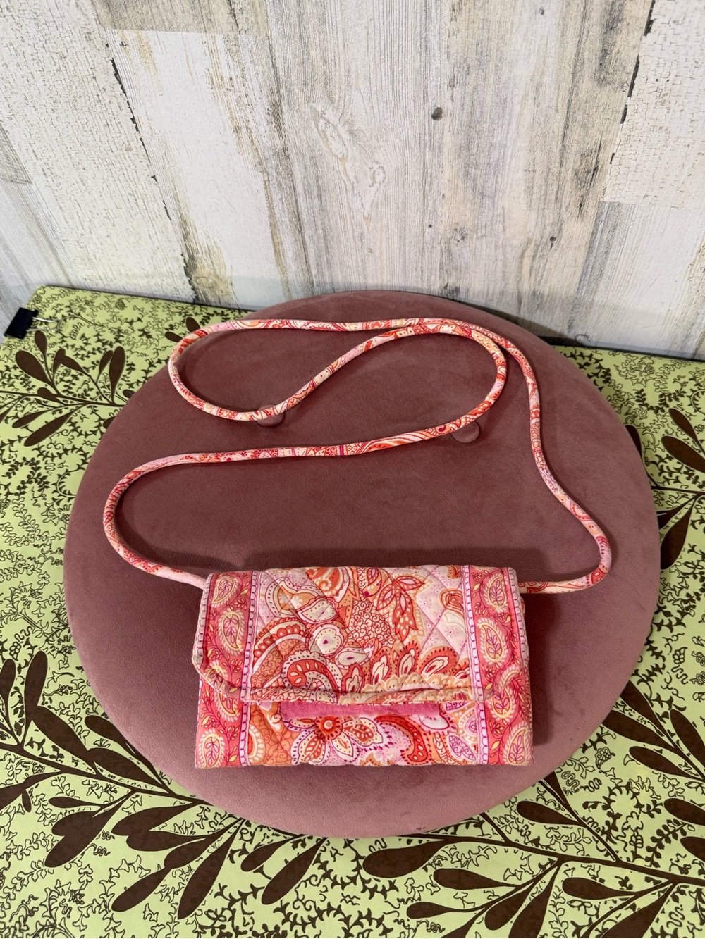 Vera Bradley Pink Paisley Mini Crossbody